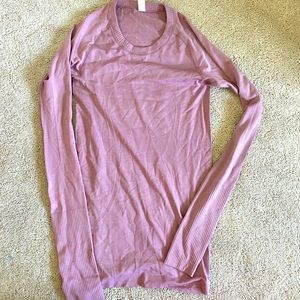 Light pink lululemon long sleeve
